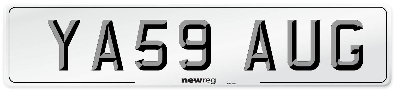 YA59 AUG Number Plate from New Reg